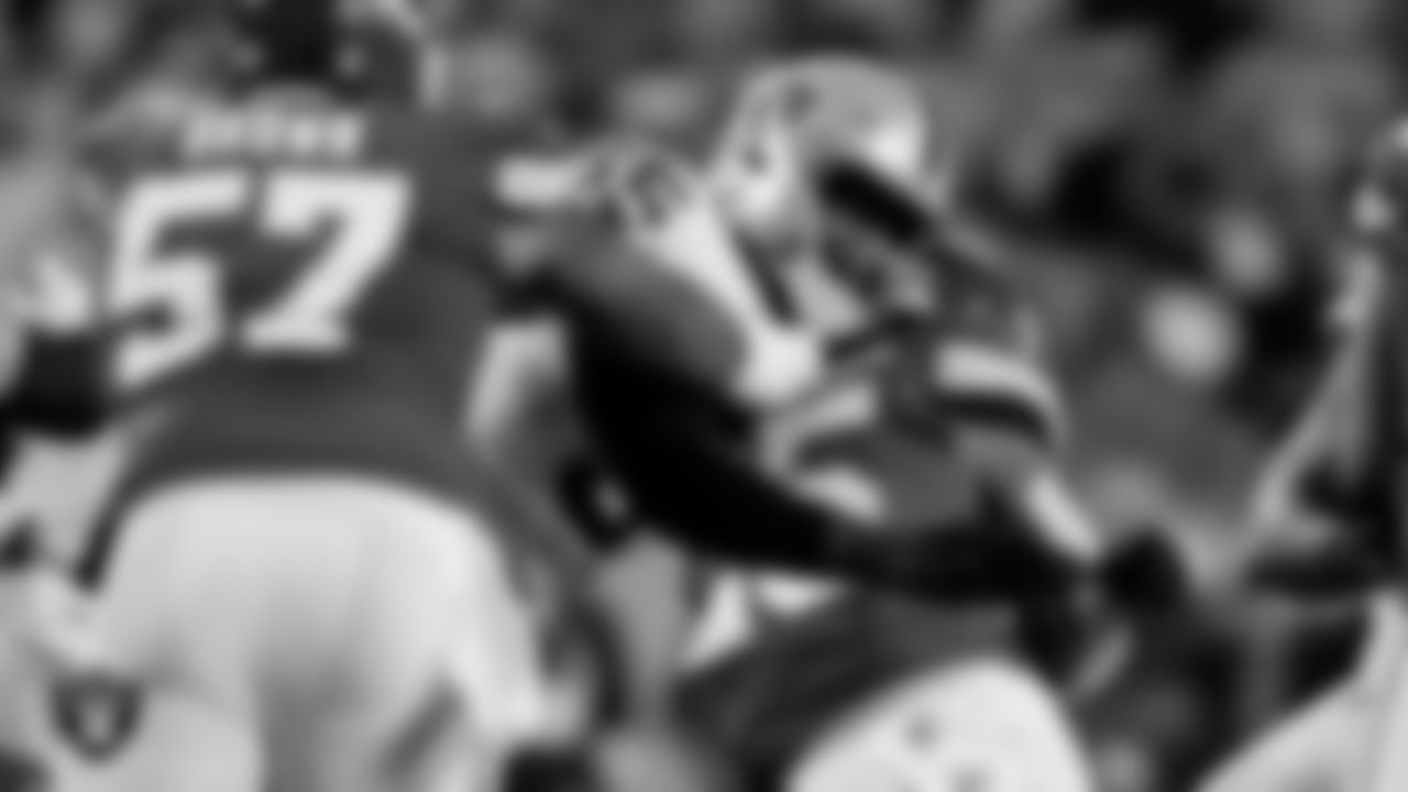 Las Vegas Raiders defensive end Chandler Jones (55) during the regular season away game against the Kansas City Chiefs at GEHA Field at Arrowhead Stadium.