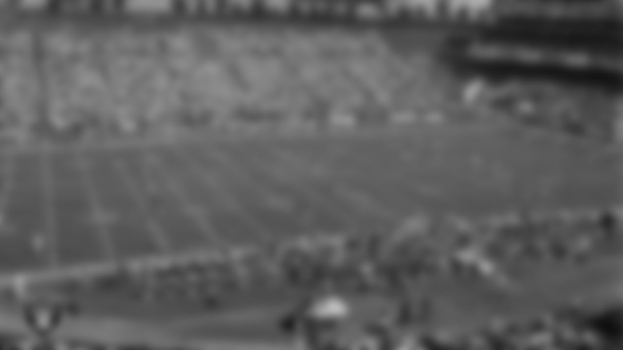 The Raiders before a kickoff during the regular season home game against the Denver Broncos at the Oakland–Alameda County Coliseum, Sunday, September 30, 1979.