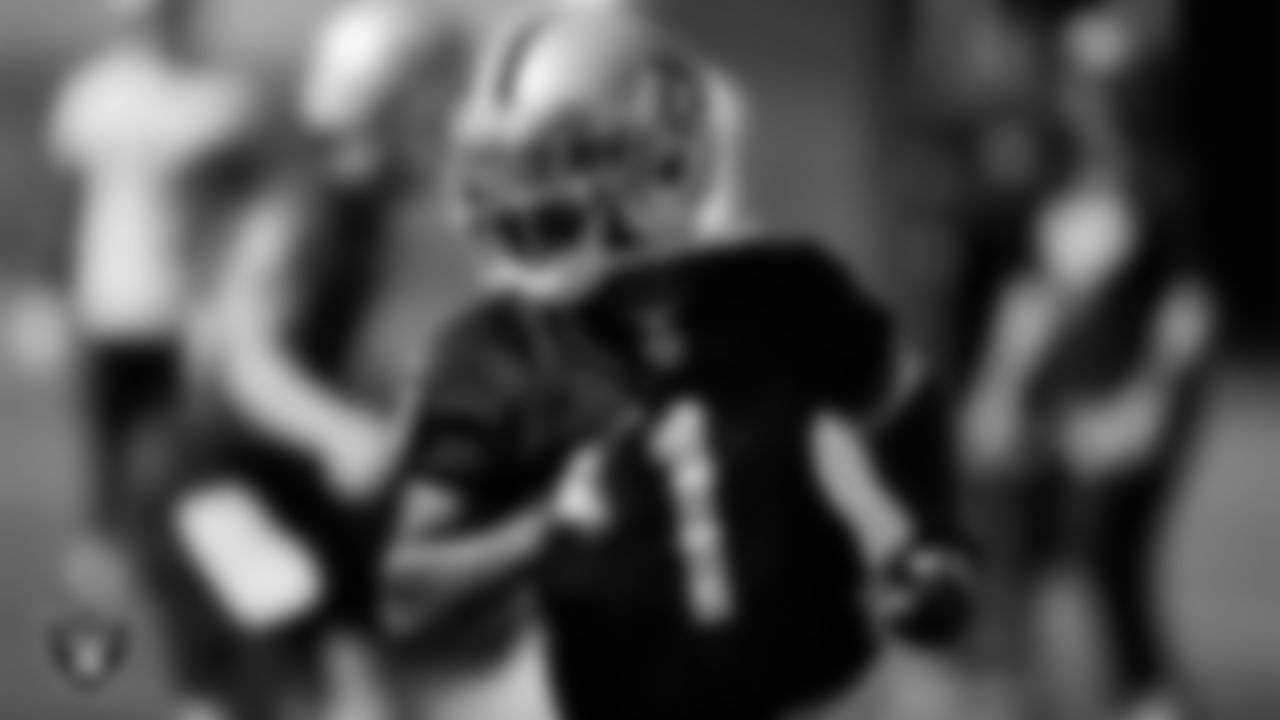 Las Vegas Raiders wide receiver DeSean Jackson (1) during practice at Intermountain Healthcare Performance Center.
