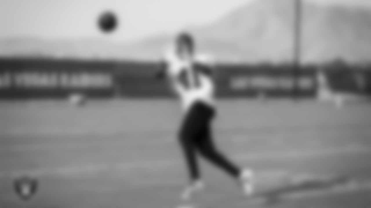 Las Vegas Raiders cornerback Amik Robertson (41) on the field for practice at 2020 Training Camp.