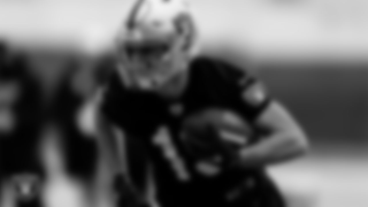 Las Vegas Raiders wide receiver Hunter Renfrow (13) during practice at Intermountain Healthcare Performance Center.