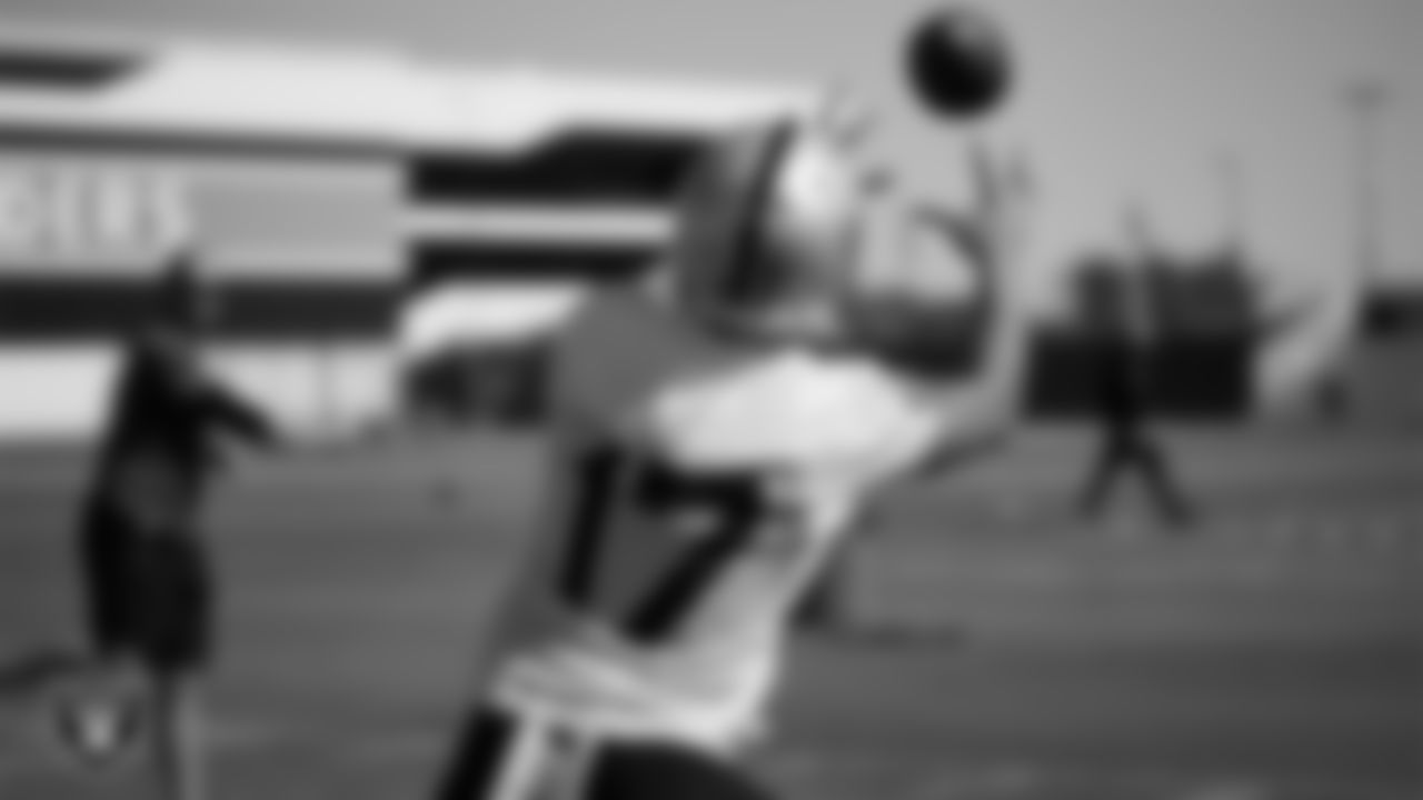 Las Vegas Raiders wide receiver Willie Snead IV (17) during practice at Intermountain Healthcare Performance Center.