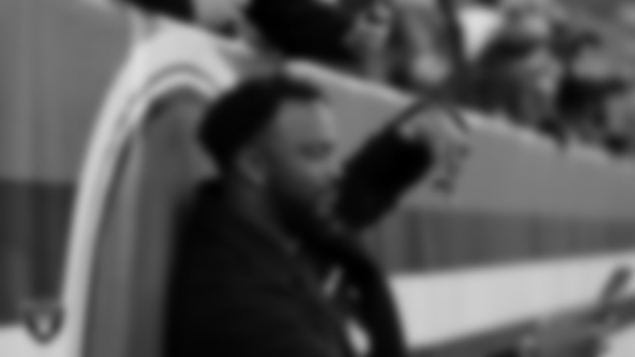 Las Vegas Raiders senior advisor Marcel Reece before the regular season away game against the Cleveland Browns.