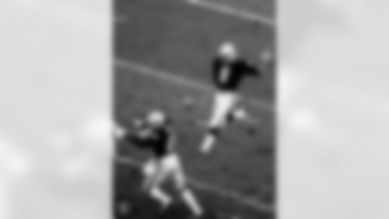 Ray Guy punted 1,049 times during his career for 44,493 yards for an average of 42.5 yards per punt. He perfected the "coffin corner" punt and won three Super Bowls with the Silver and Black. Guy became the first punter inducted into the Pro Football Hall of Fame in 2014.