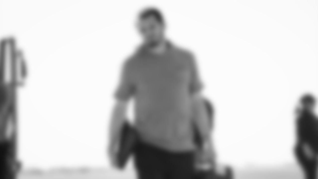 Raiders quarterback Derek Carr (4) departs for the game against the Denver Broncos.