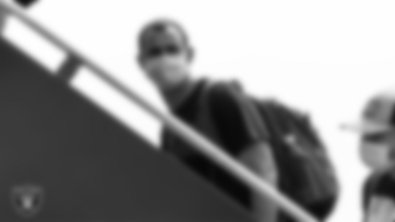 Las Vegas Raiders wide receiver Hunter Renfrow (13) departs for the regular season away game against the Carolina Panthers.