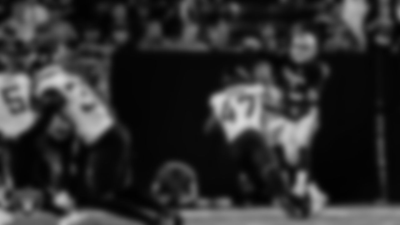 Las Vegas Raiders quarterback Nick Mullens (9) during the Hall of Fame Game against the Jacksonville Jaguars at Tom Benson Hall of Fame Stadium.