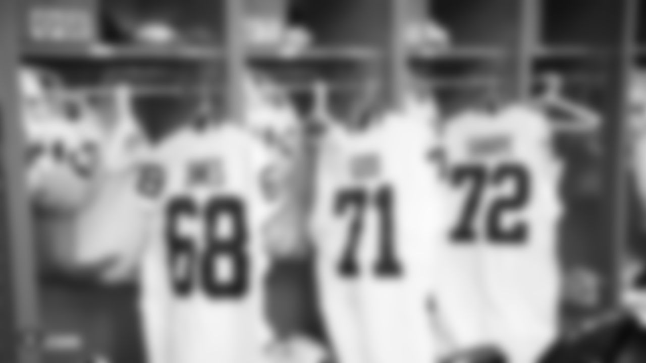The Raiders locker room before the regular season game against the Los Angeles Chargers at ROKiT Field at Dignity Health Sports Park.