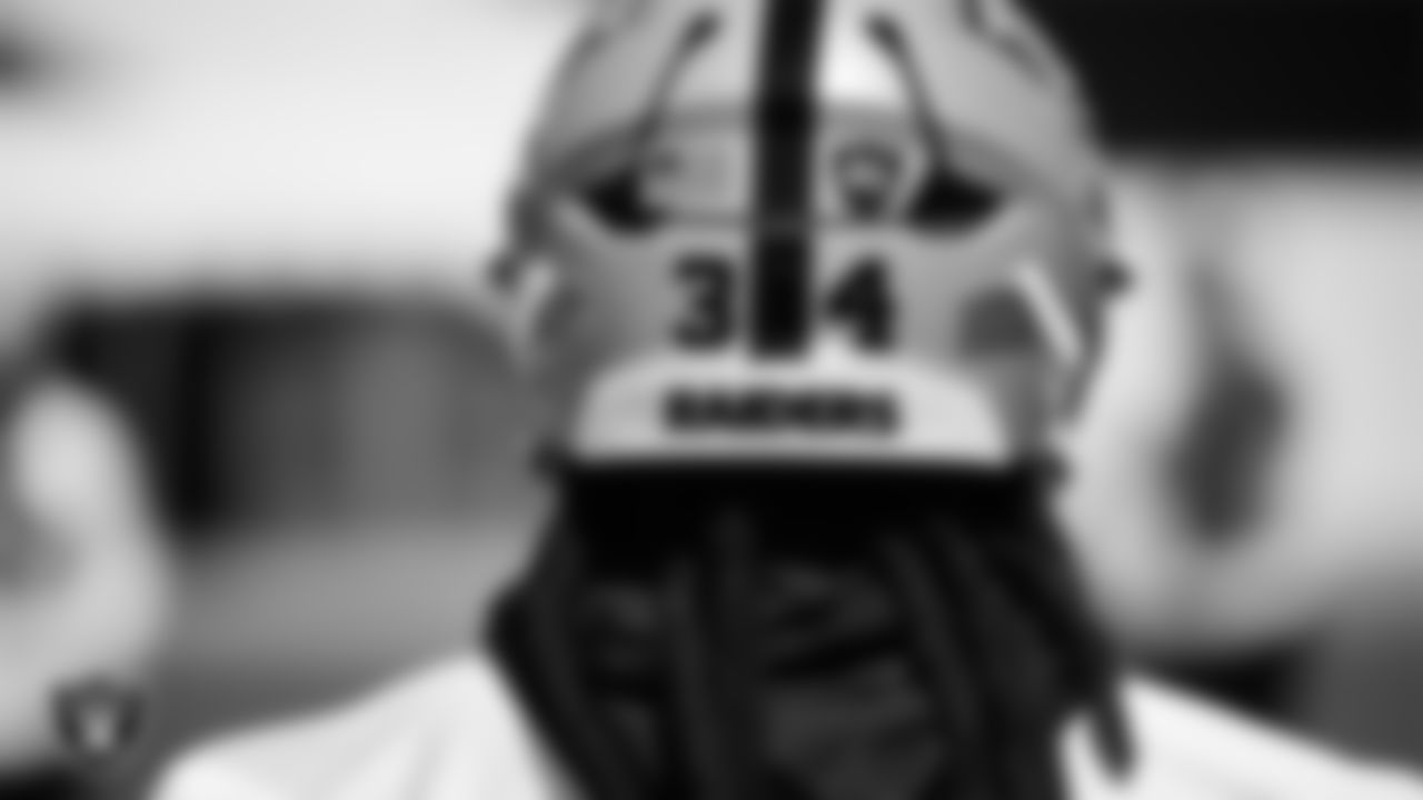 Las Vegas Raiders running back Brandon Bolden (34) during practice at Intermountain Health Performance Center.
