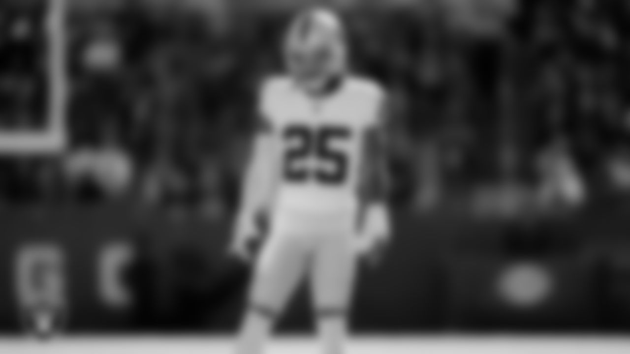 Las Vegas Raiders safety Tre'von Moehrig (25) during the regular season away game against the Chicago Bears at Soldier Field.
