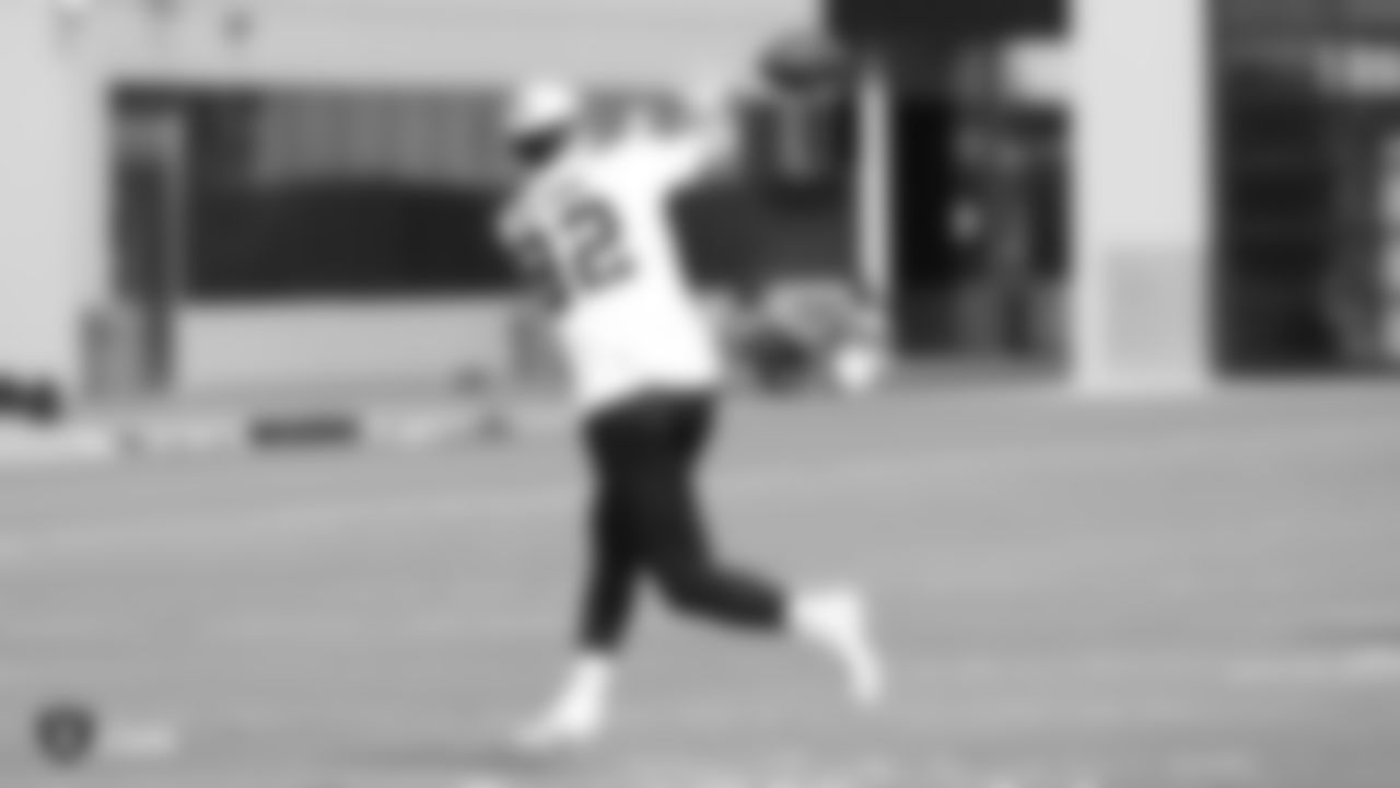 Raiders tight end Luke Willson at a workout during phase two of the offseason program at the Raiders Practice Facility in Alameda, Calif.