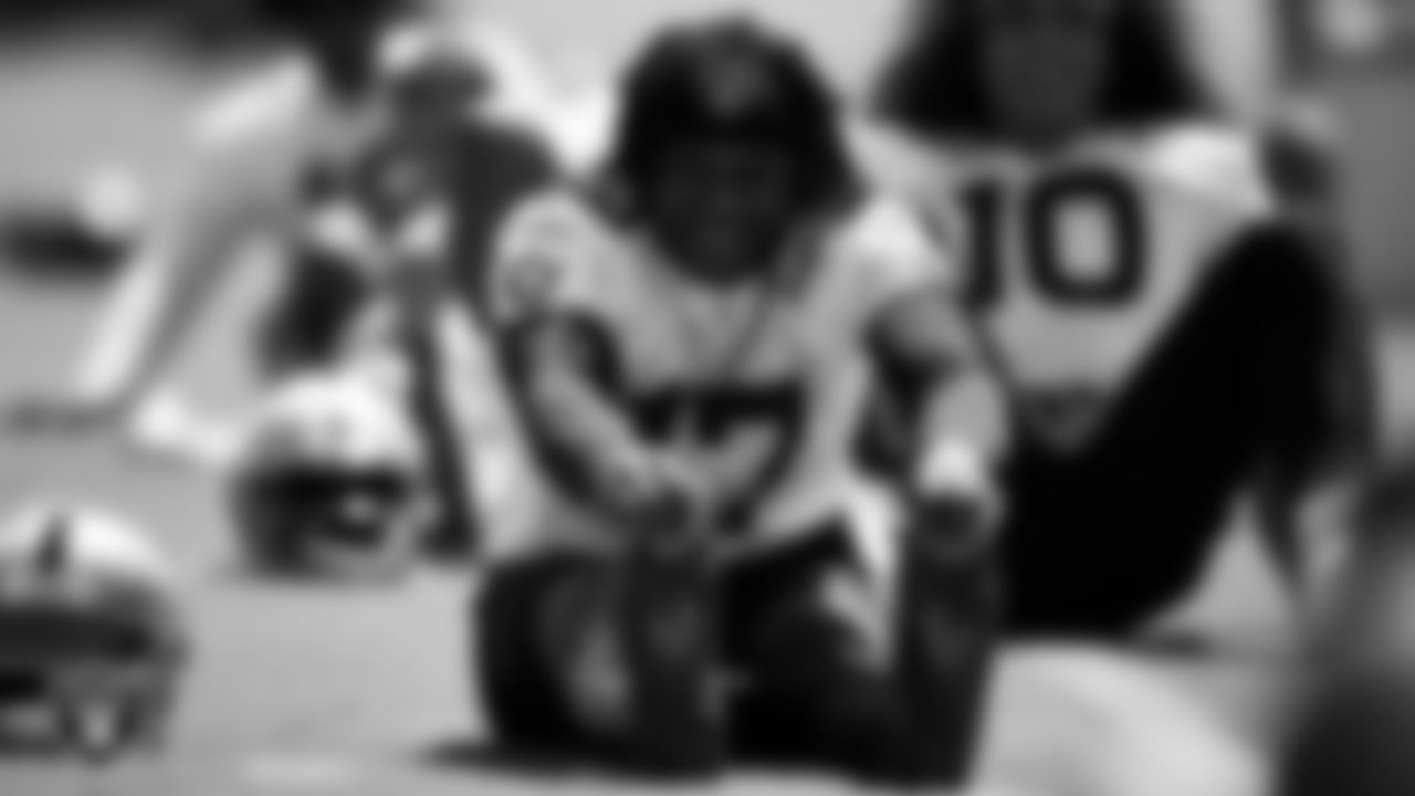 Las Vegas Raiders wide receiver Davante Adams (17) at an Organized Team Activity (OTA).