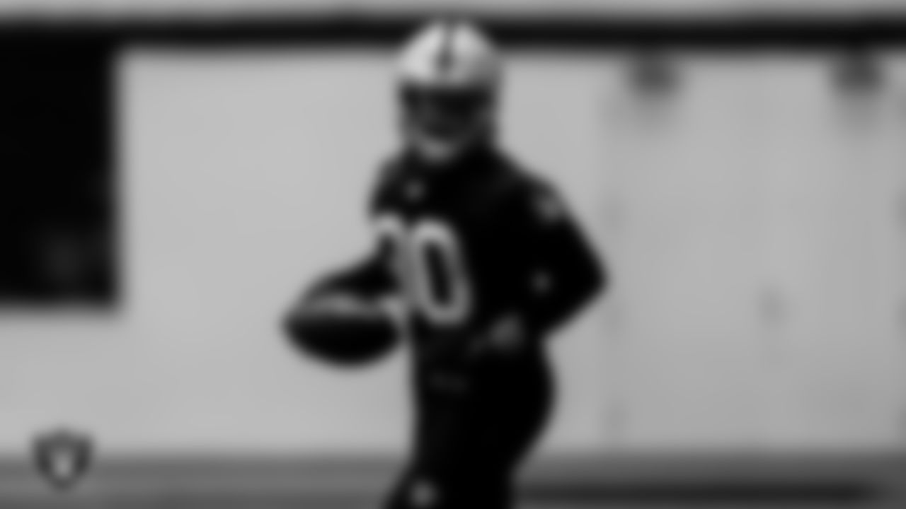 Las Vegas Raiders running back Jalen Richard (30) during practice.