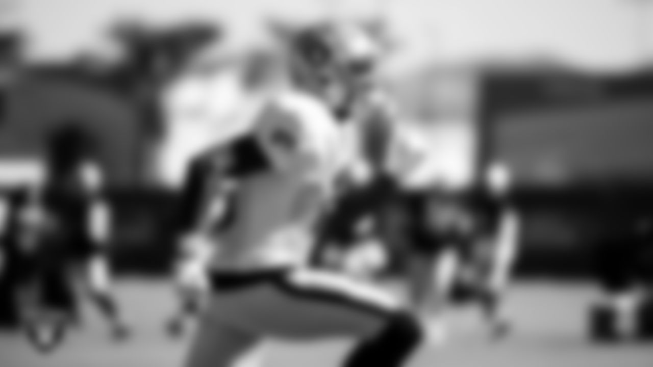 Las Vegas Raiders wide receiver Nelson Agholor (15) during practice.