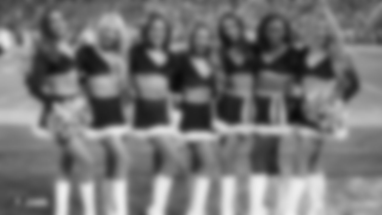 The Raiderettes on the sidelines at the Oakland Raiders game against the Denver Broncos at Oakland-Alameda County Coliseum, Monday, December 24, 2018, in Oakland, Calif. The Oakland Raiders won 24-17.