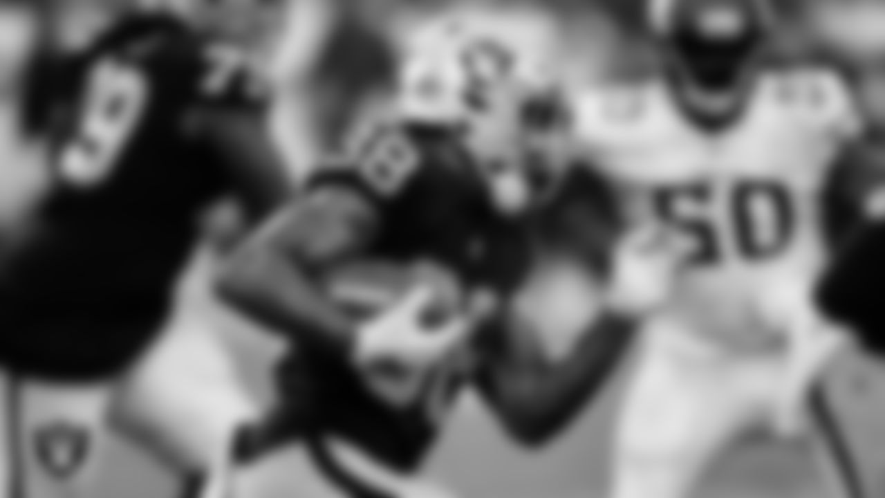 Las Vegas Raiders running back Brittain Brown (38) during the preseason home game against the Minnesota Vikings at Allegiant Stadium.