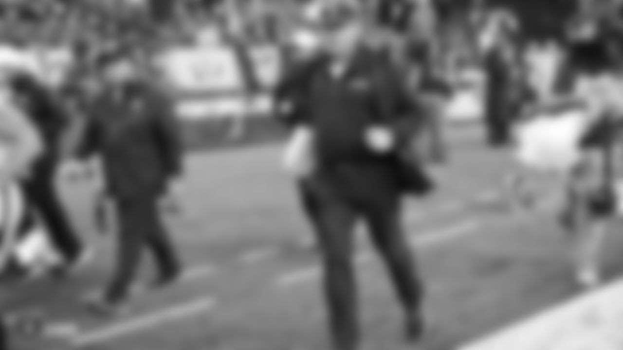 Oakland Raiders Head Coach Jon Gruden before the Raiders preseason game against the Seattle Seahawks at CenturyLink Field.