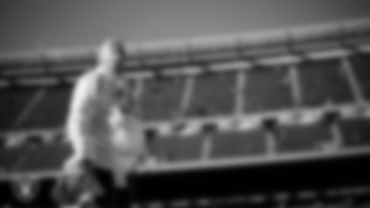 Las Vegas Raiders Owner Mark Davis before the regular season away game against the Chicago Bears at Soldier Field.