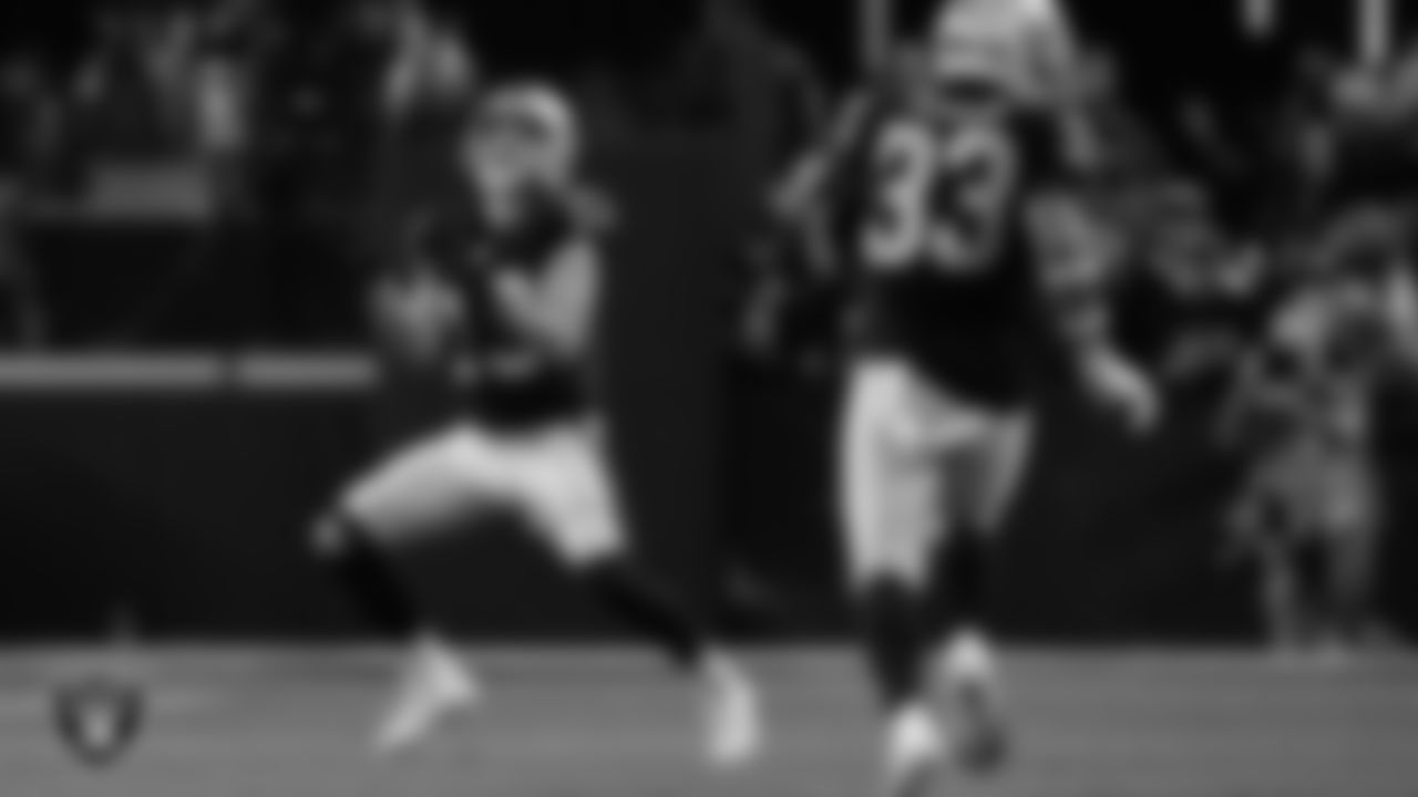 Las Vegas Raiders wide receiver Hunter Renfrow (13) during the regular season home game against the New England Patriots at Allegiant Stadium.