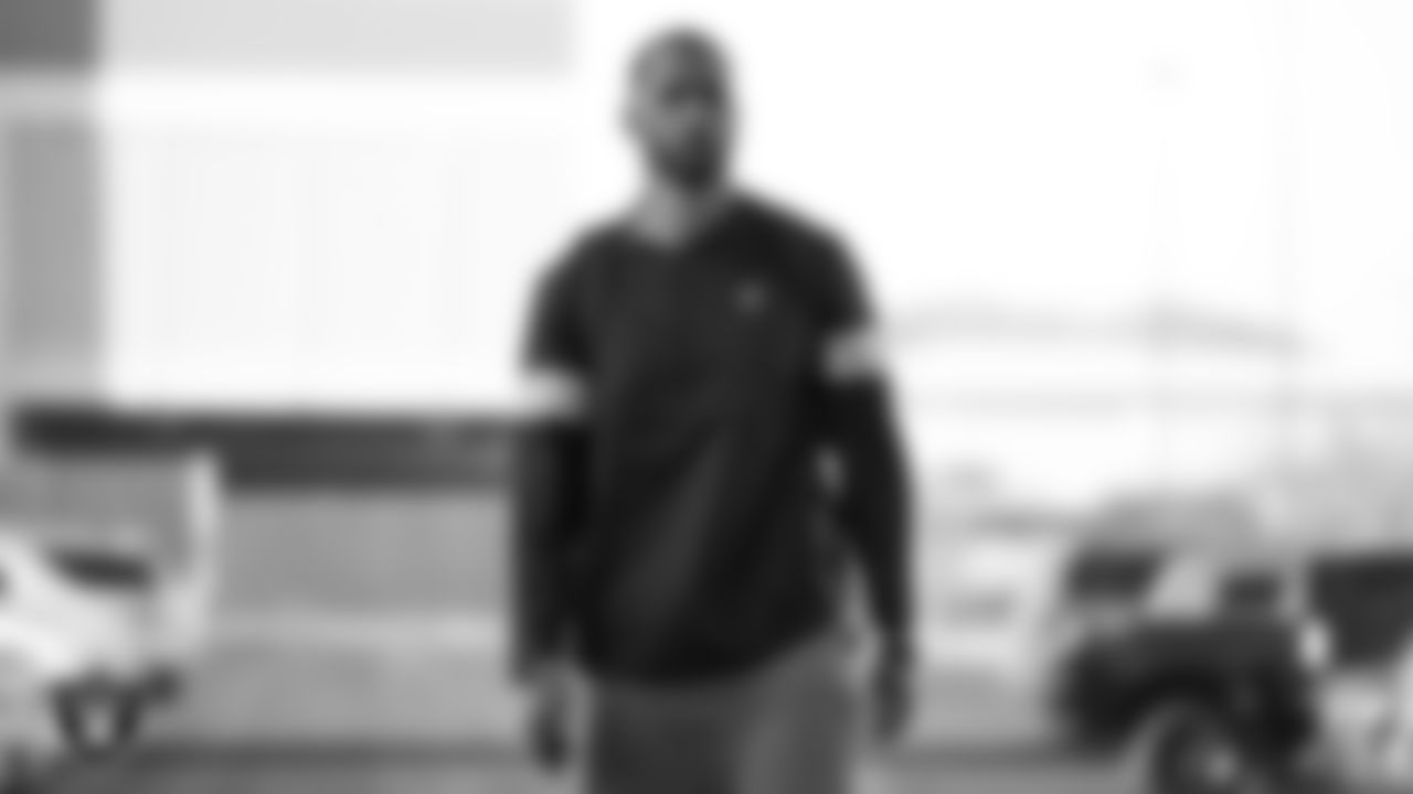 Las Vegas Raiders offensive quality control coach Cameron Clemmons arrives at the Las Vegas Raiders Headquarters for coaches meetings.