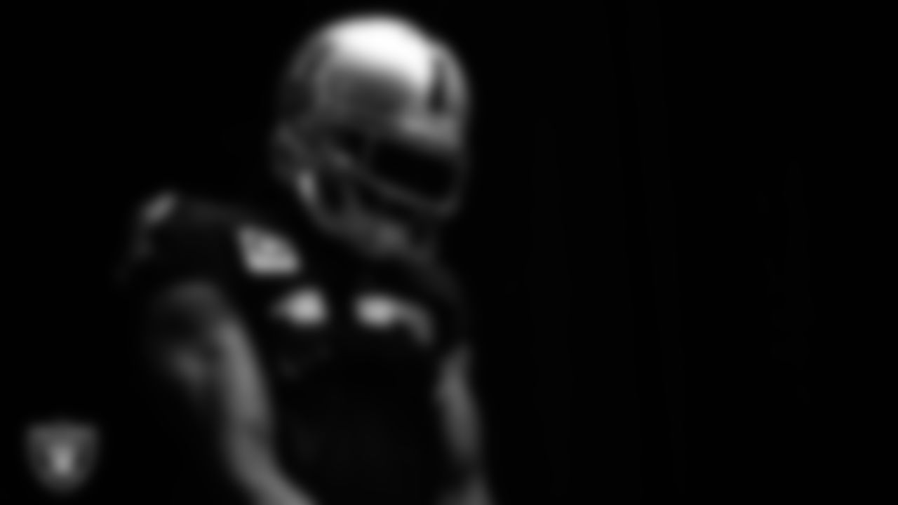 Las Vegas Raiders wide receiver Davante Adams (17) walks down the tunnel before the regular season home game against the Kansas City Chiefs at Allegiant Stadium.