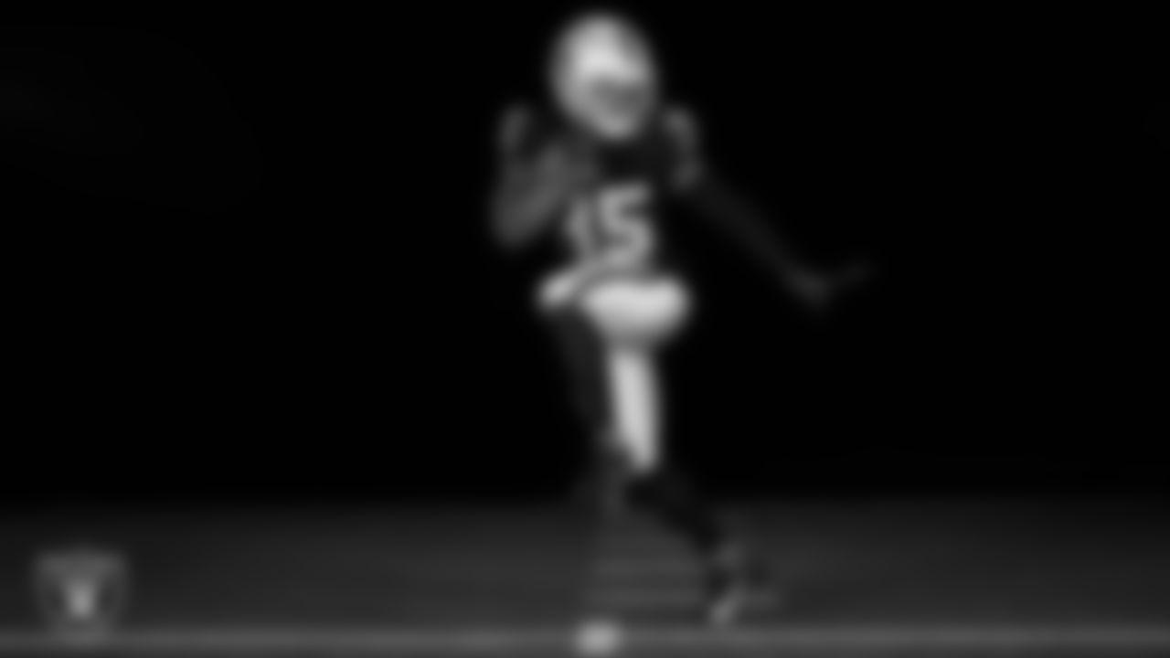 Las Vegas Raiders running back Zamir White (35) poses for a photo at the 2023 Las Vegas Raiders Content Day.