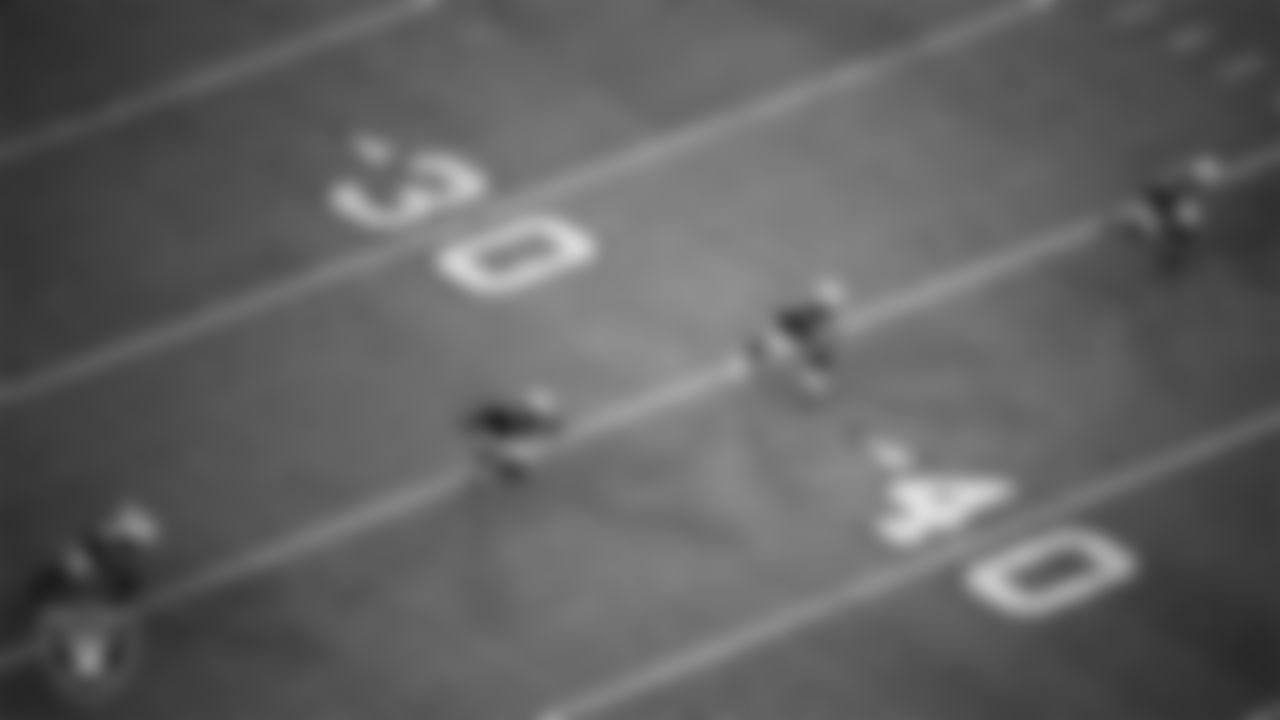 Las Vegas Raiders safety Erik Harris (25), safety Jeff Heath (38), linebacker Raekwon McMillan (54) and cornerback Keisean Nixon (22) during the regular season home game against the Buffalo Bills.