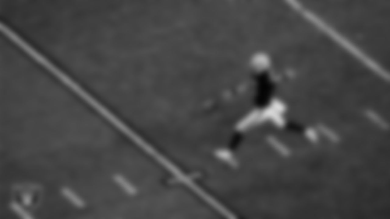 Las Vegas Raiders punter AJ Cole (6) punts during the regular season home game against the Kansas City Chiefs at Allegiant Stadium.