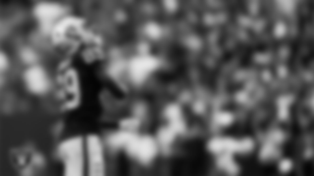 Las Vegas Raiders wide receiver Bryan Edwards (89) celebrates after making a catch during the regular season home game against the Miami Dolphins.