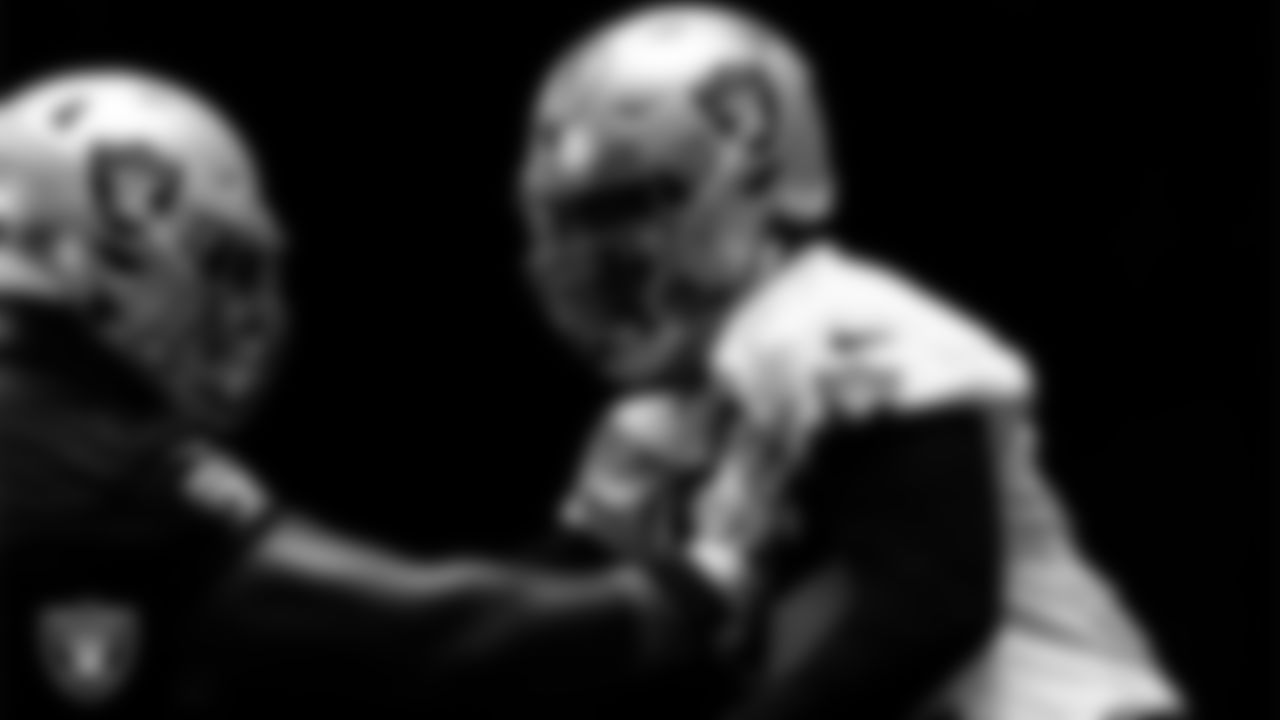 Las Vegas Raiders defensive end Datone Jones (95) during practice.