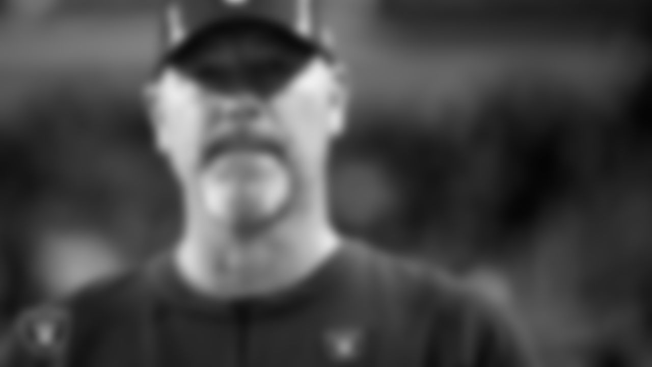 Las Vegas Raiders defensive coordinator Gus Bradley before the regular season home game against the Kansas City Chiefs.