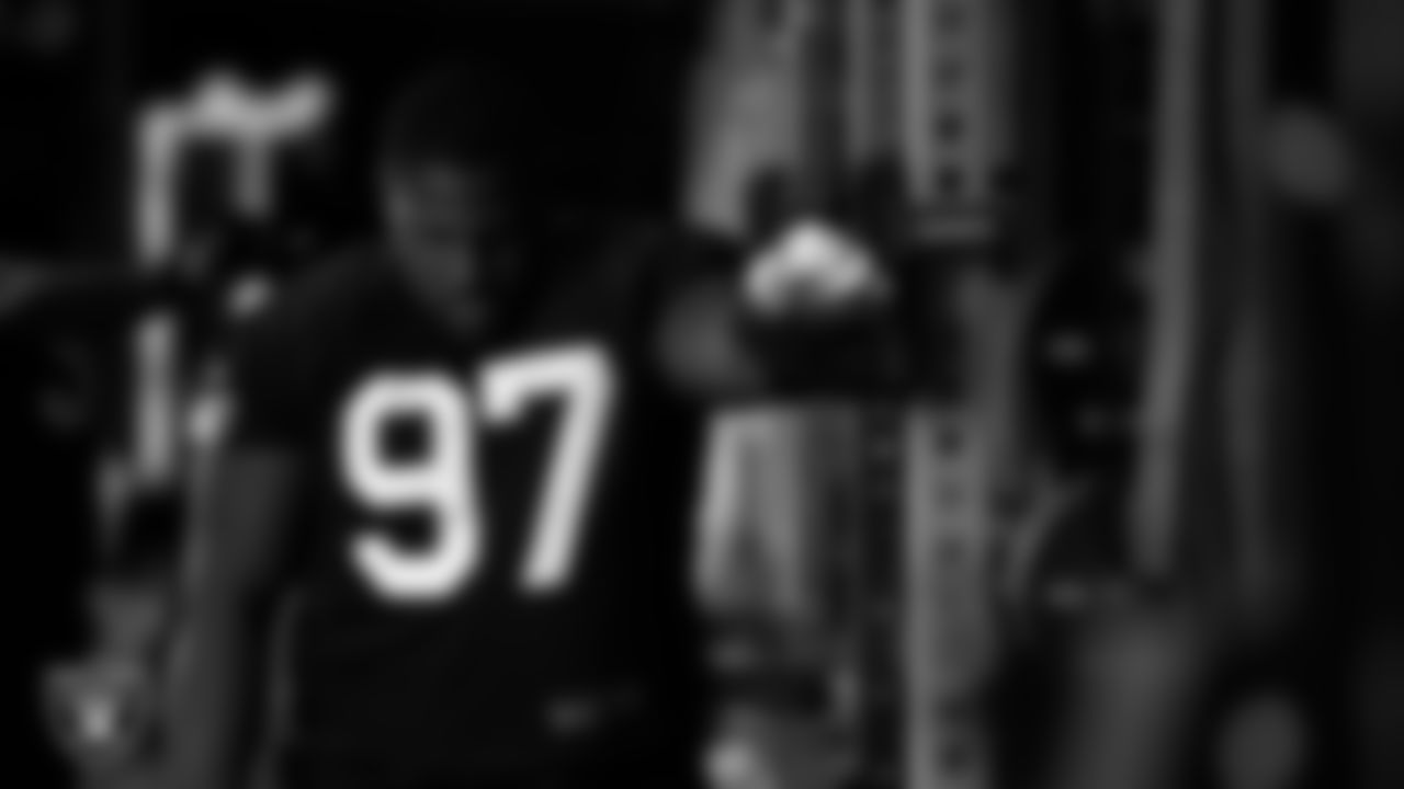 Las Vegas Raiders defensive tackle Andrew Billings (97) during practice at Intermountain Healthcare Performance Center.