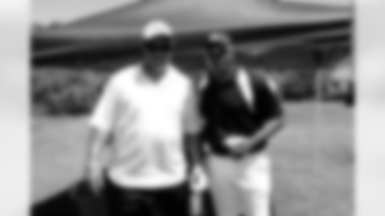 Raiders scout Raleigh McKenzie and Raiders Legend Tim Brown