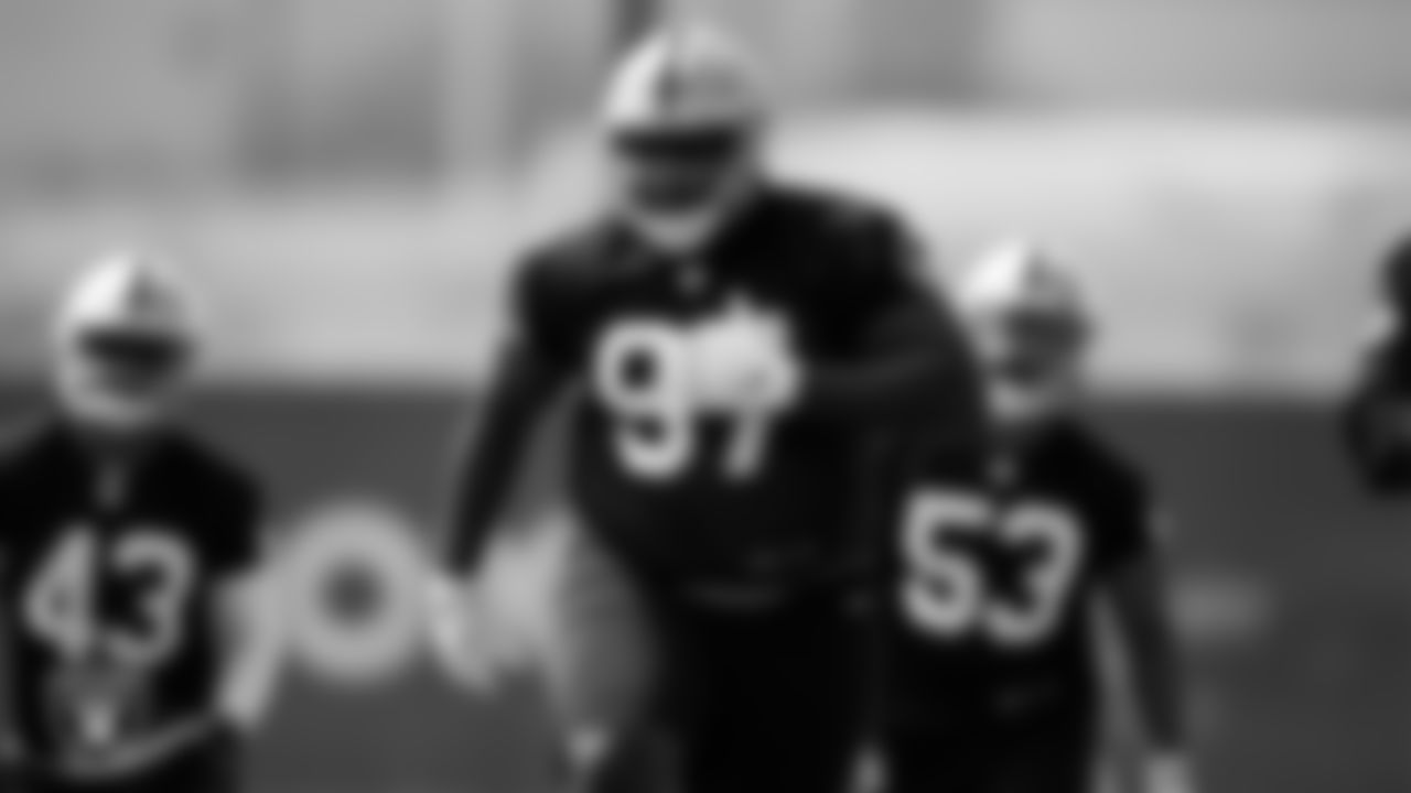 Las Vegas Raiders defensive tackle Andrew Billings (97) during Day Two of 2022 Veteran Minicamp.