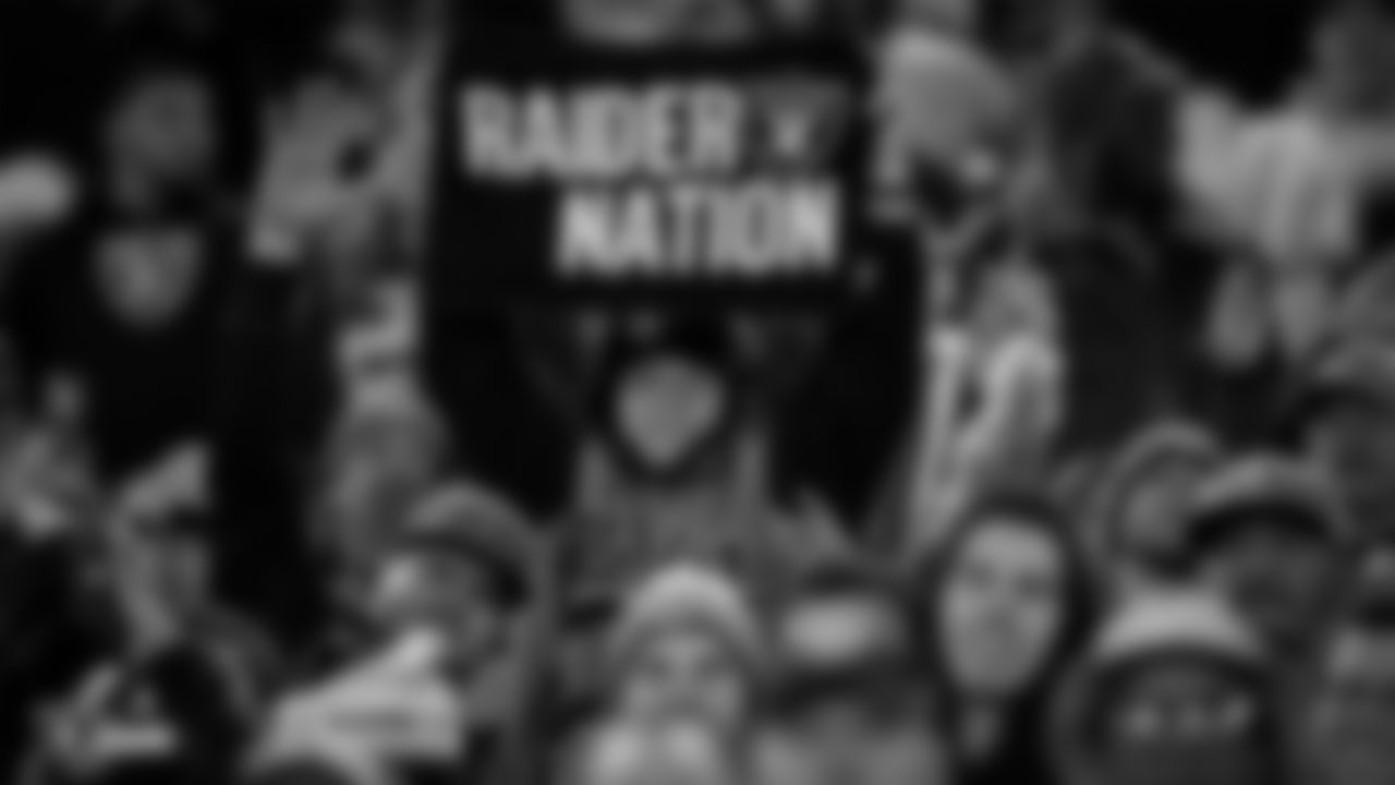 Oakland Raiders fan during the Oakland Raiders regular season game against the Denver Broncos at Oakland Alameda-County Coliseum on Monday, December 24th, 2018, in Oakland, California. The Oakland Raiders won 27-14.
