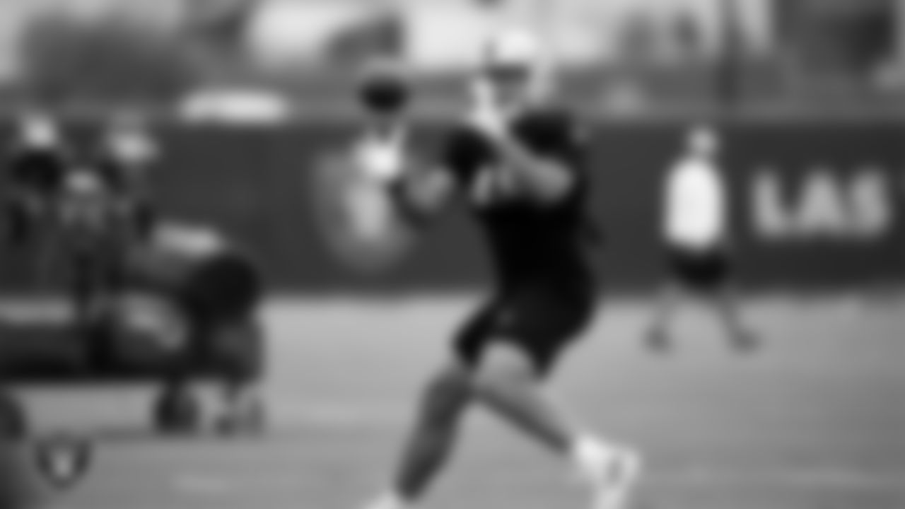 Las Vegas Raiders fullback Alec Ingold (45) during practice at Intermountain Healthcare Performance Center.