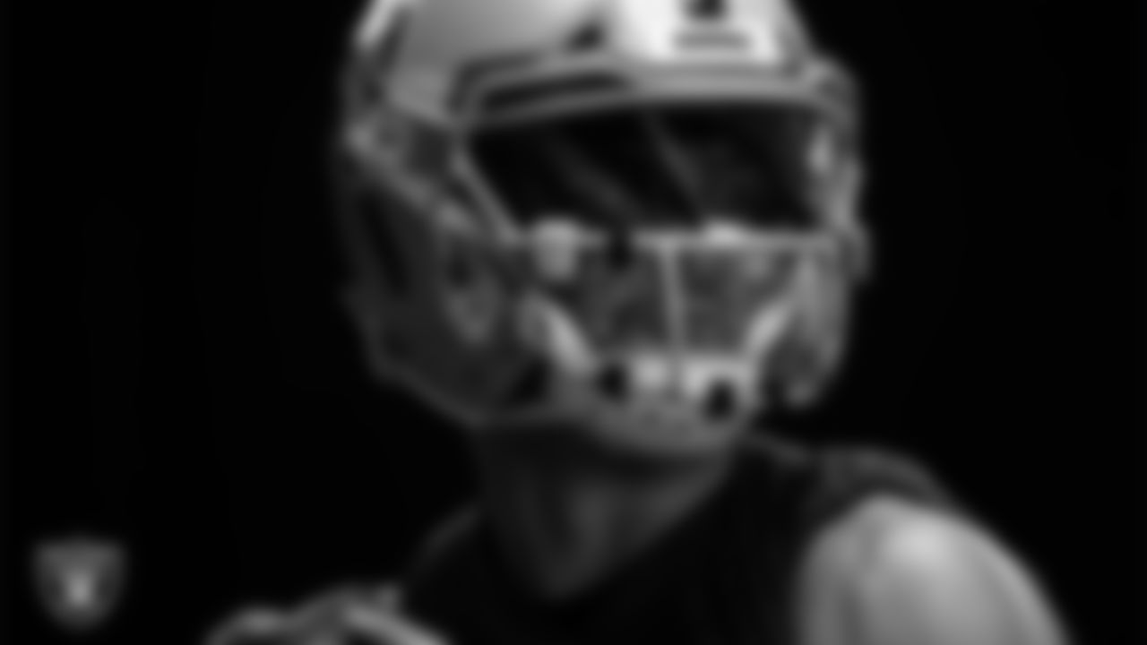 Las Vegas Raiders quarterback Derek Carr (4) during practice.