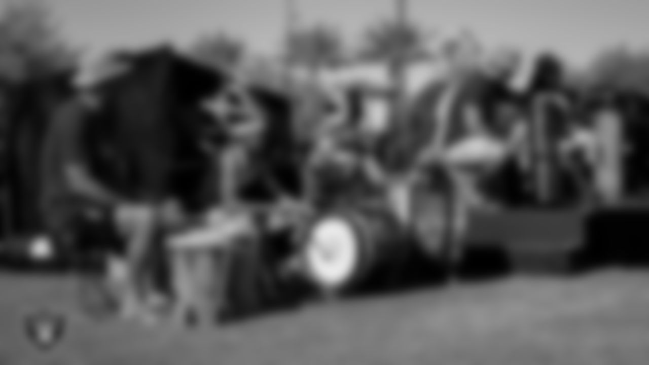 Members of Pupu 'Ori Te Nati perform during the P.A.C.E. kickoff event at Las Vegas Raiders Headquarters, Thursday, May 18, 2023, in Henderson, Nev.