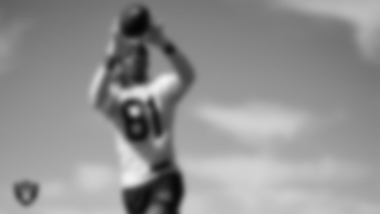 Las Vegas Raiders wide receiver Cam Sims (81) during phase two of the offseason program at Intermountain Health Performance Center.