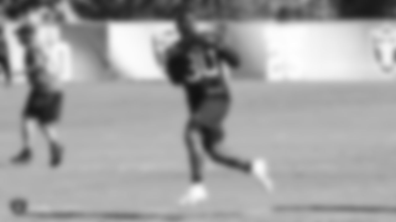 Oakland Raiders running back Jalen Richard (30) on the field for practice at 2018 at the Oakland Raiders Practice Facility Saturday, September 8, 2018, in Alameda, California.