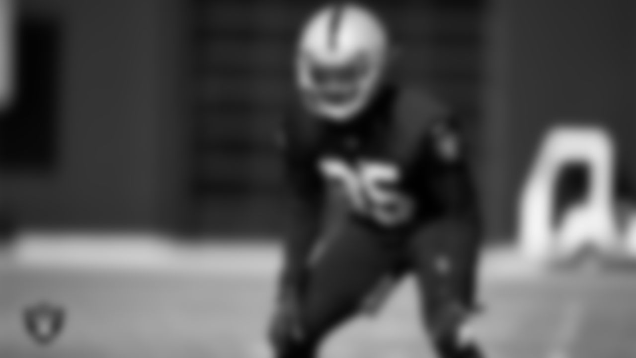 Las Vegas Raiders cornerback Brandon Facyson (35) during practice at Intermountain Healthcare Performance Center.
