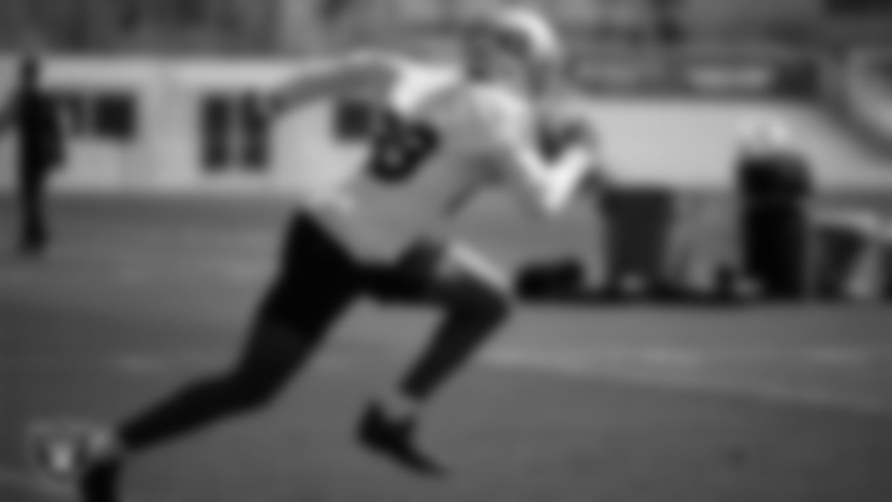Las Vegas Raiders wide receiver Isaiah Zuber (89) during practice at Intermountain Healthcare Performance Center.