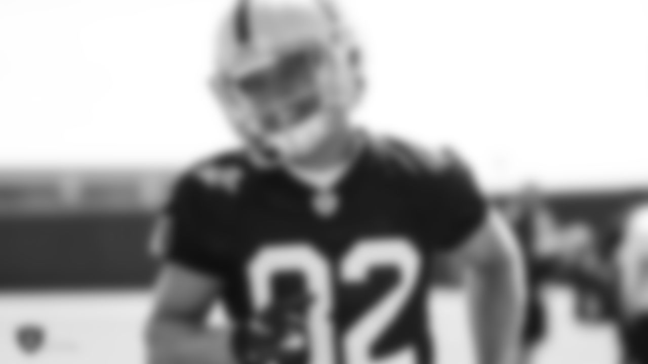 Oakland Raiders wide receiver Jordy Nelson (82) on the field for practice at the Oakland Raiders Practice Facility, Thursday, September 6, 2018, in Alameda, California.