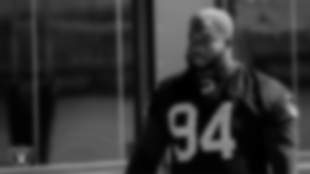 Las Vegas Raiders defensive tackle Matthew Butler (94) during practice at Intermountain Healthcare Performance Center.