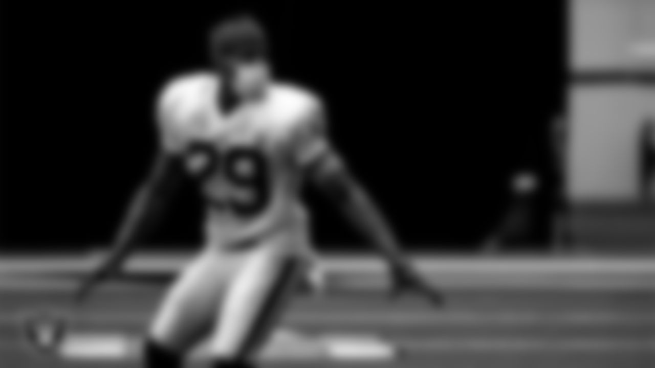 Las Vegas Raiders safety Lamarcus Joyner (29) during practice.
