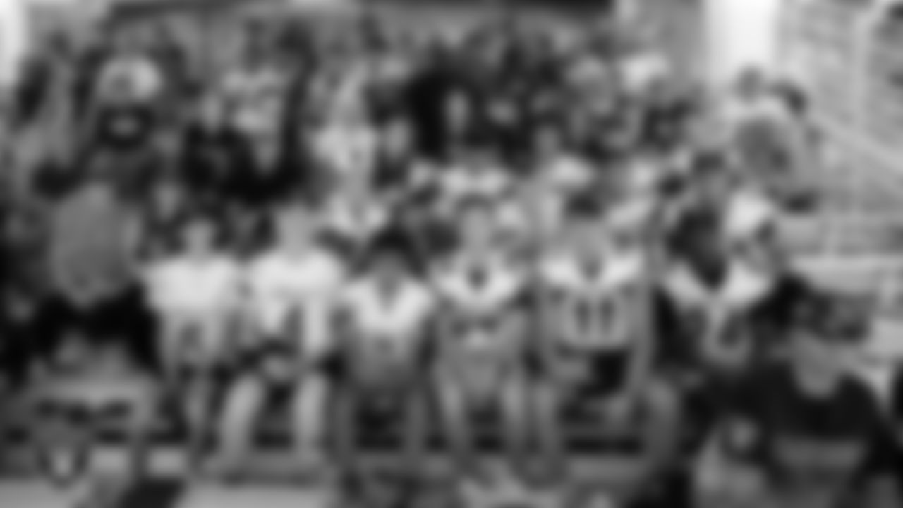 Spring Valley High School football players pose for a photo during practice at 2023 Training Camp at Intermountain Health Performance Center.