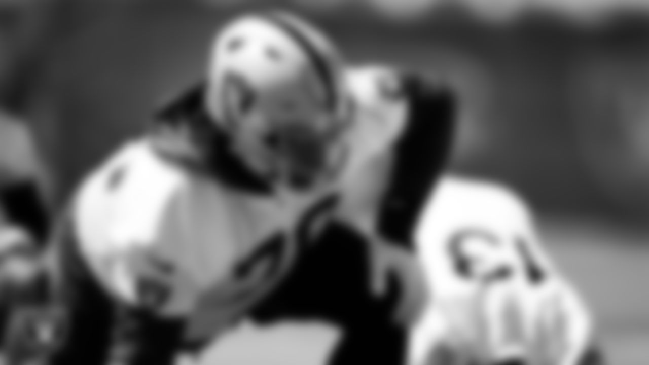Las Vegas Raiders guard/tackle Alex Leatherwood (70) at an Organized Team Activity (OTA).