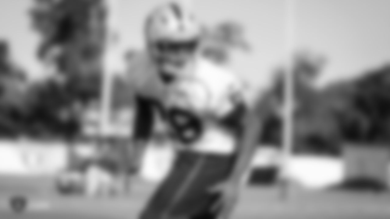 Oakland Raiders safety Lamarcus Joyner (29) goes through defensive drillsduring practice.