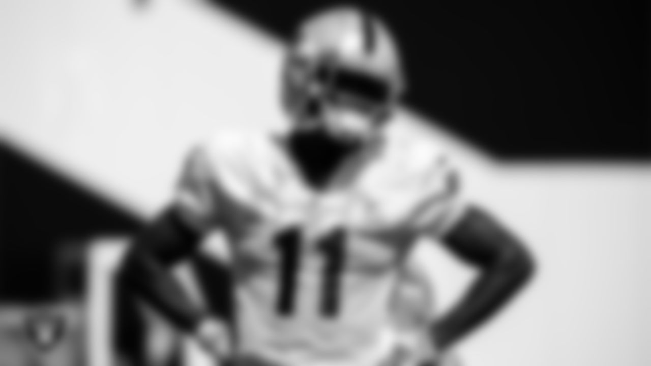 Las Vegas Raiders wide receiver Henry Ruggs III (11) during practice.
