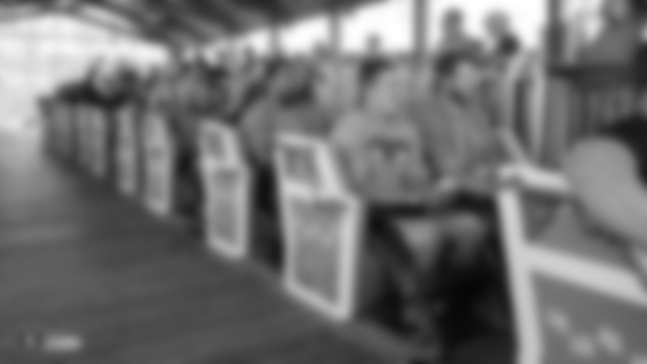 Oakland Raiders rookies enjoy a Rookie Activity, as part of Rookie Academy, at Six Flags: Discovery Kingdom, Thursday, June 21, 2018, in Vallejo, California.